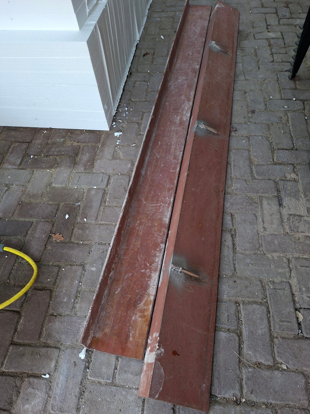 Staalhoeklijn 2705x200x100x10mm - Diverse toepassingen, Doe-het-zelf en Verbouw, Metalen, Ophalen, Gebruikt, IJzer