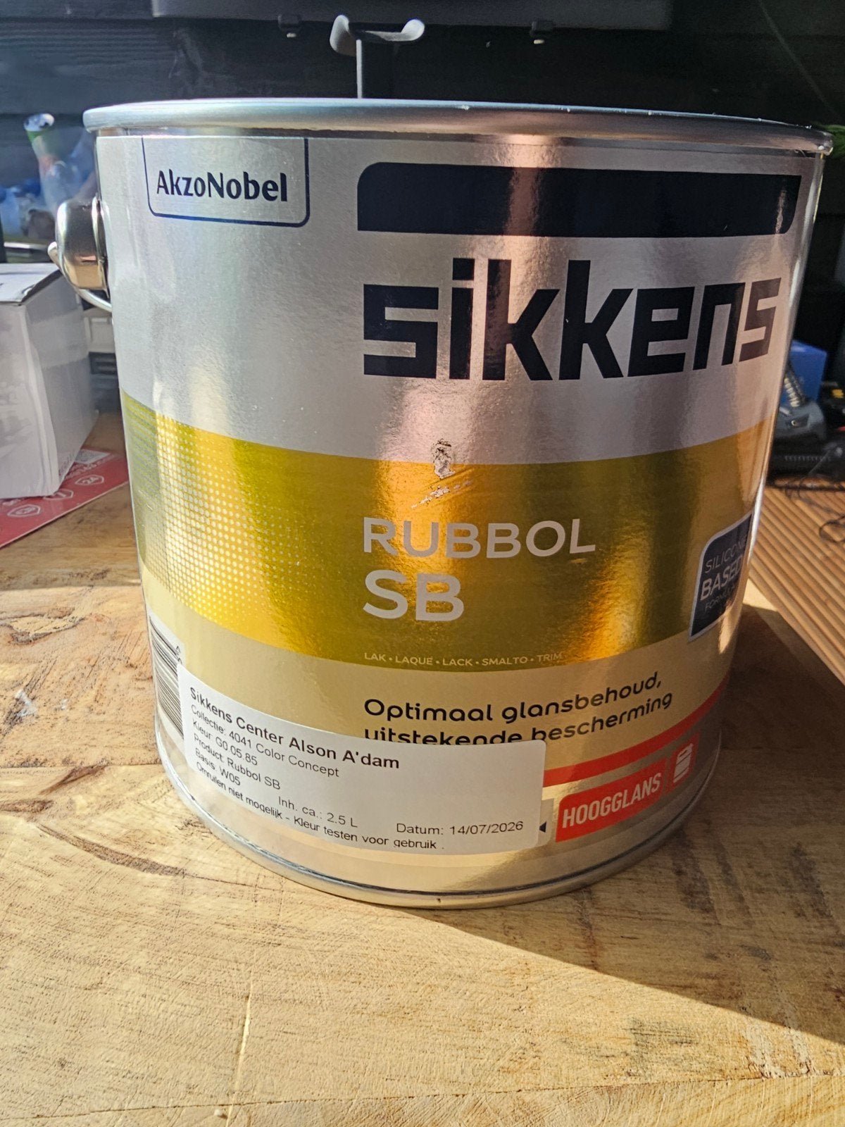 Sikkens Rubbol SB G0.05.85 Hoogglans Lakverf - 2.5L, Ophalen of Verzenden, Nieuw, Wit, Lak