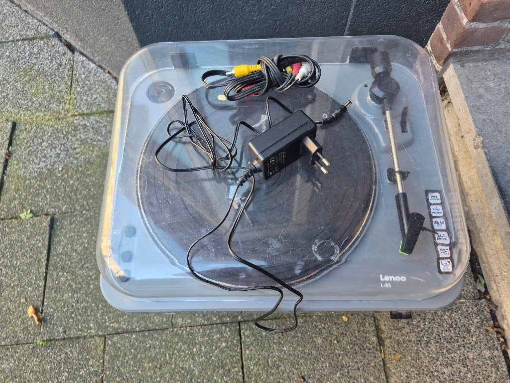 Lenco L-85 Platenspeler met USB - Grijs  , Audio, Tv en Foto, Gebruikt, Pitch-regelaar, Platenspeler, Ophalen