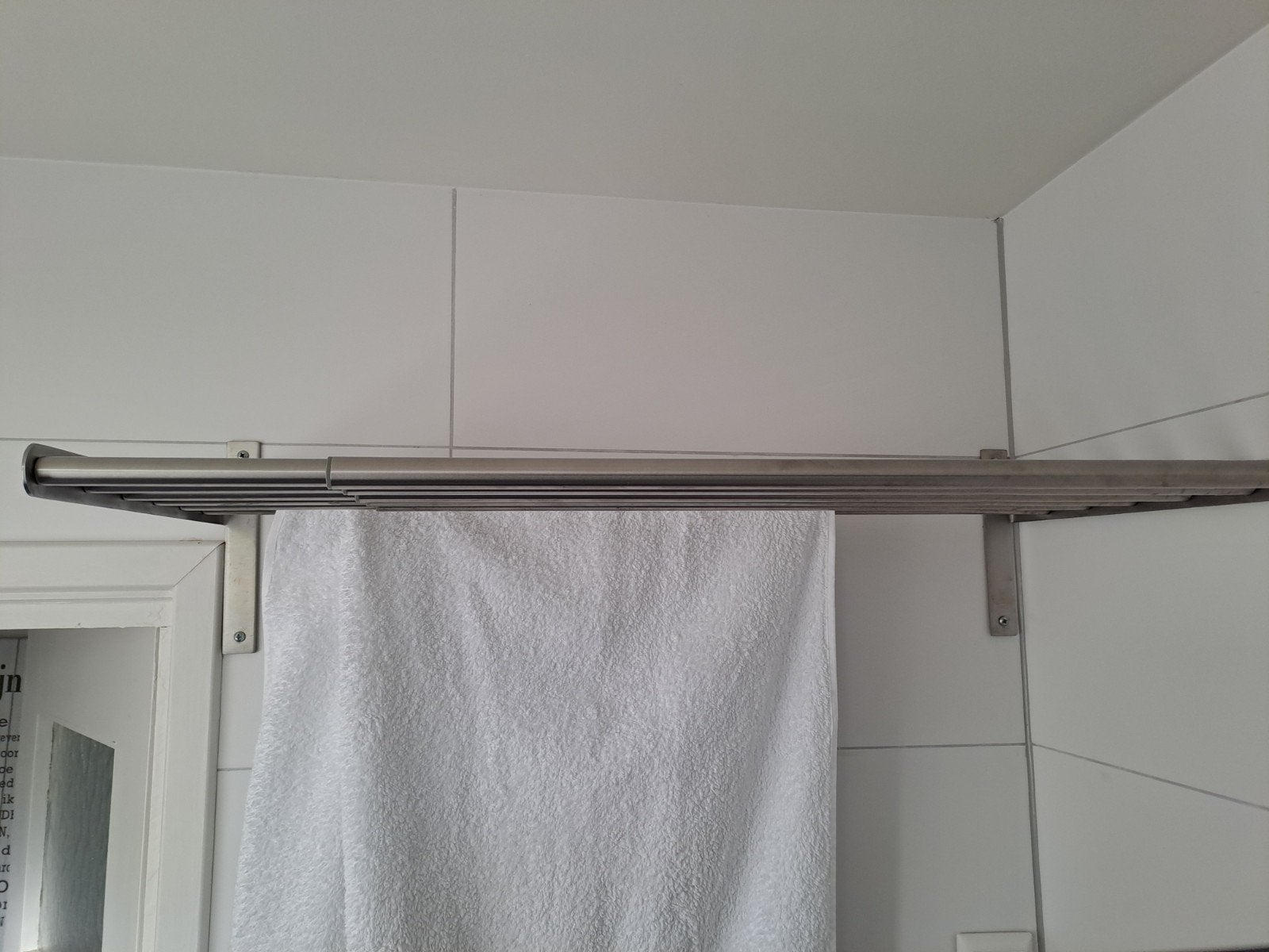 IKEA Grundtal uitschuifbaar handdoekenrek, Gebruikt, Handdoekenrek, Zilver, Ophalen