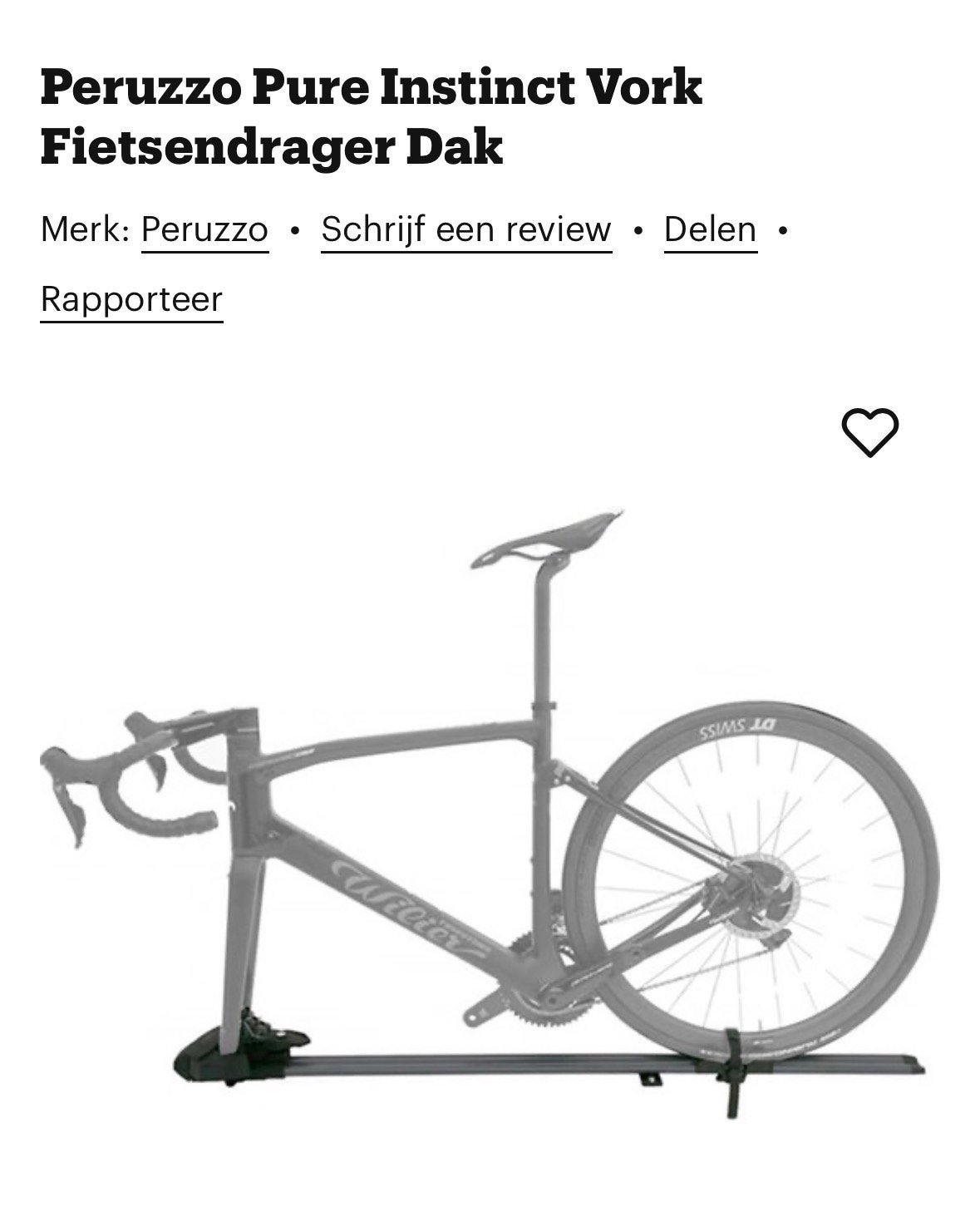 Peruzzo fietsdrager voor jouw racefiets, Overige merken, Aluminium, Ophalen of Verzenden, Zo goed als nieuw