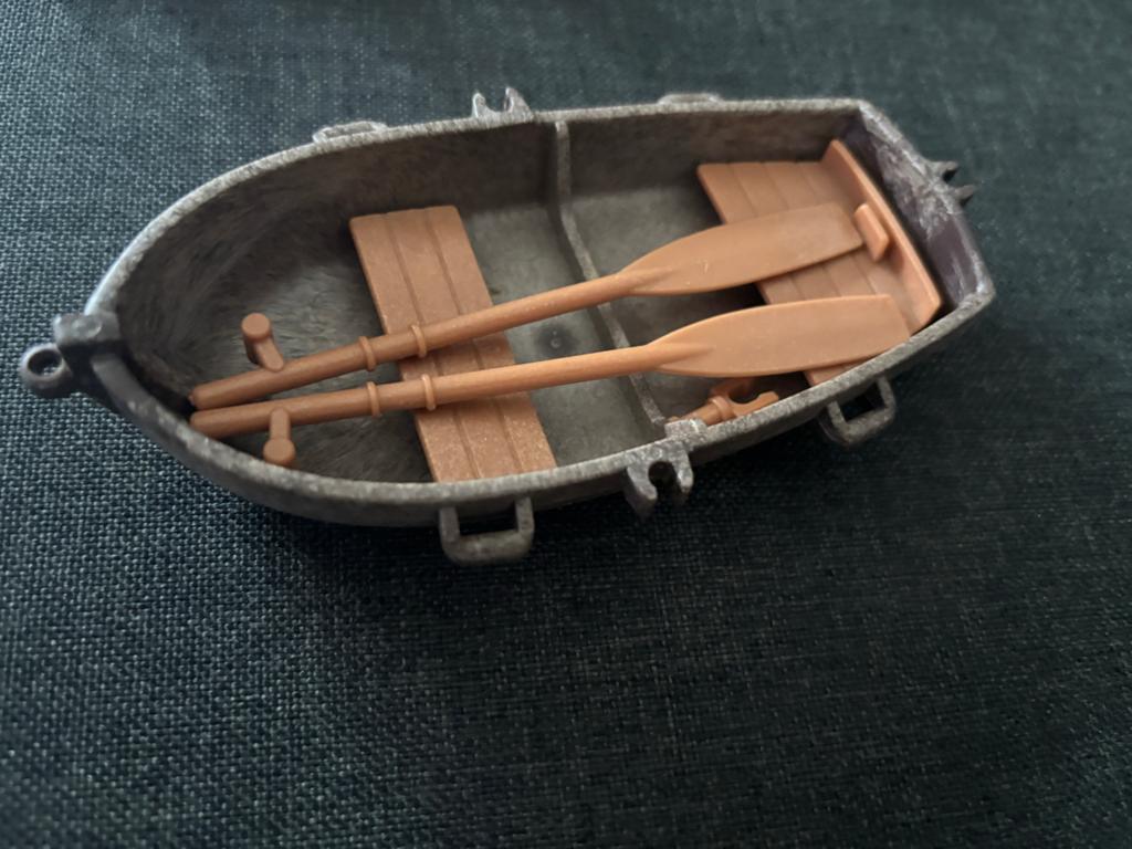 Playmobil vintage roeiboot donkerbruin (zonder roeispanen), Ophalen of Verzenden, Gebruikt, Los playmobil
