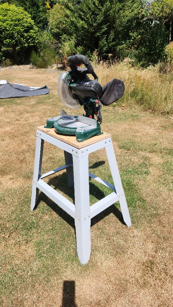 Afkortzaag 230 mm op onderstel, Ophalen, Gebruikt, 70 mm of meer, Afkortzaag
