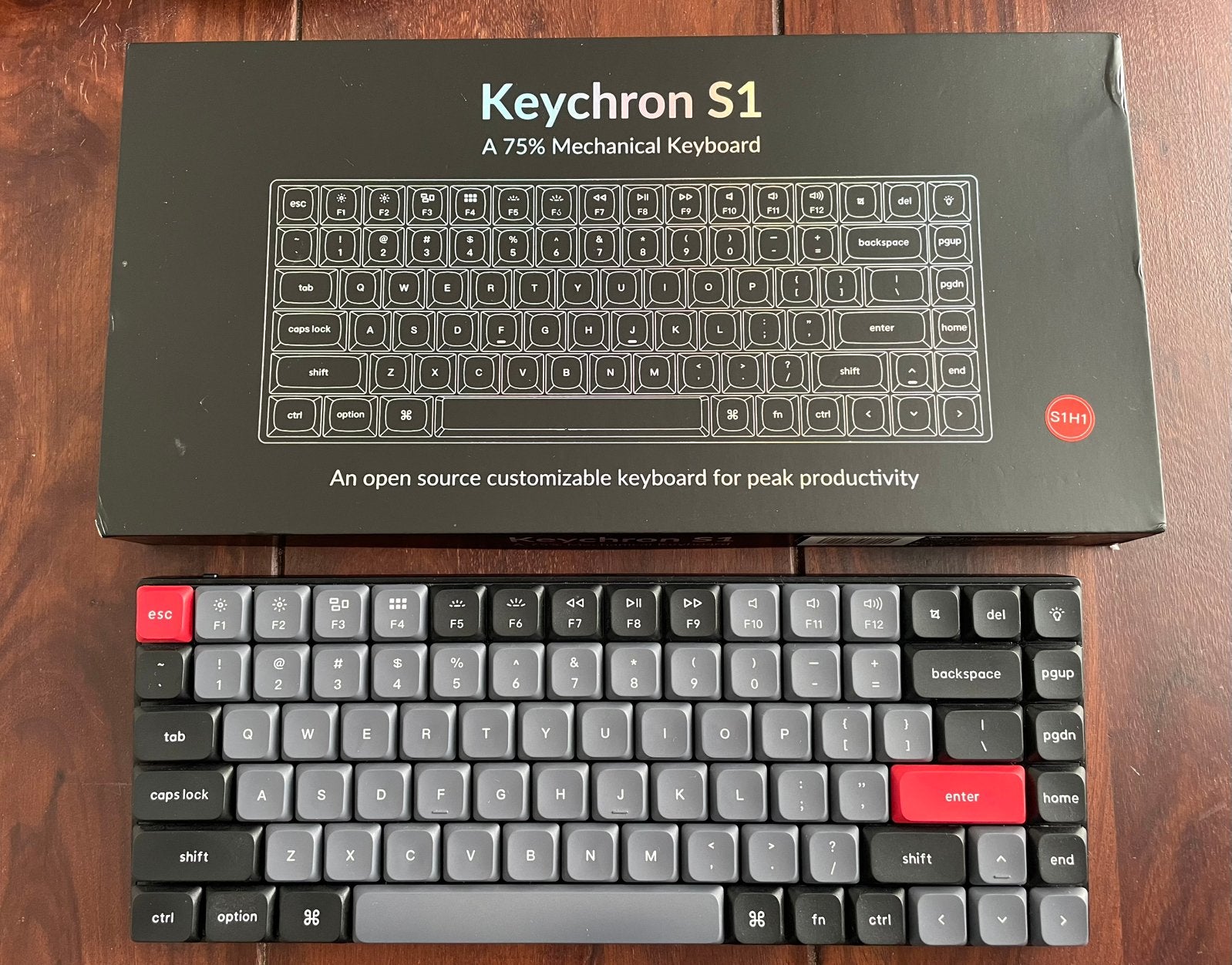 Keychron S1 QMK Mechanical Keyboard (75%, ANSI), Computers en Software, Toetsenborden, Zo goed als nieuw, Ophalen of Verzenden