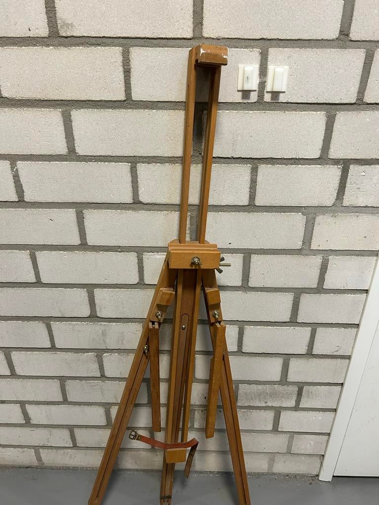 Grote houten schildersezel - Perfect voor kunstenaars, Hobby en Vrije tijd, Schilderen, Ophalen, Gebruikt, Ezel