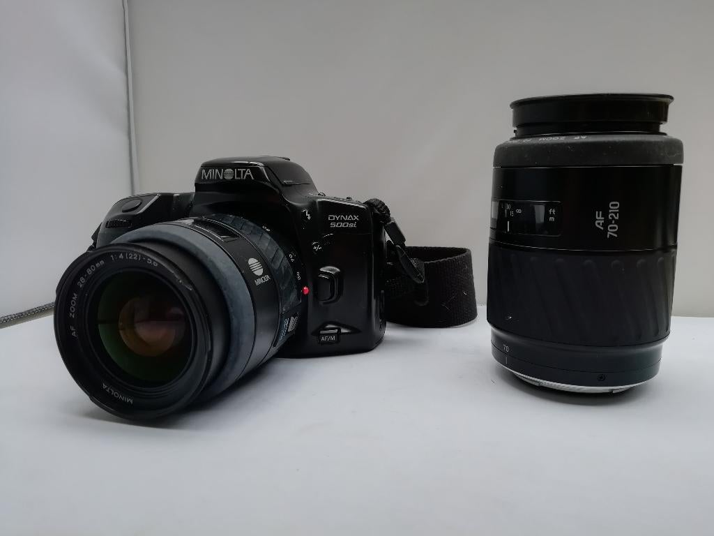 Minolta Dynax 500si + 2 lenzen, Ophalen of Verzenden, Gebruikt, Spiegelreflex, Minolta