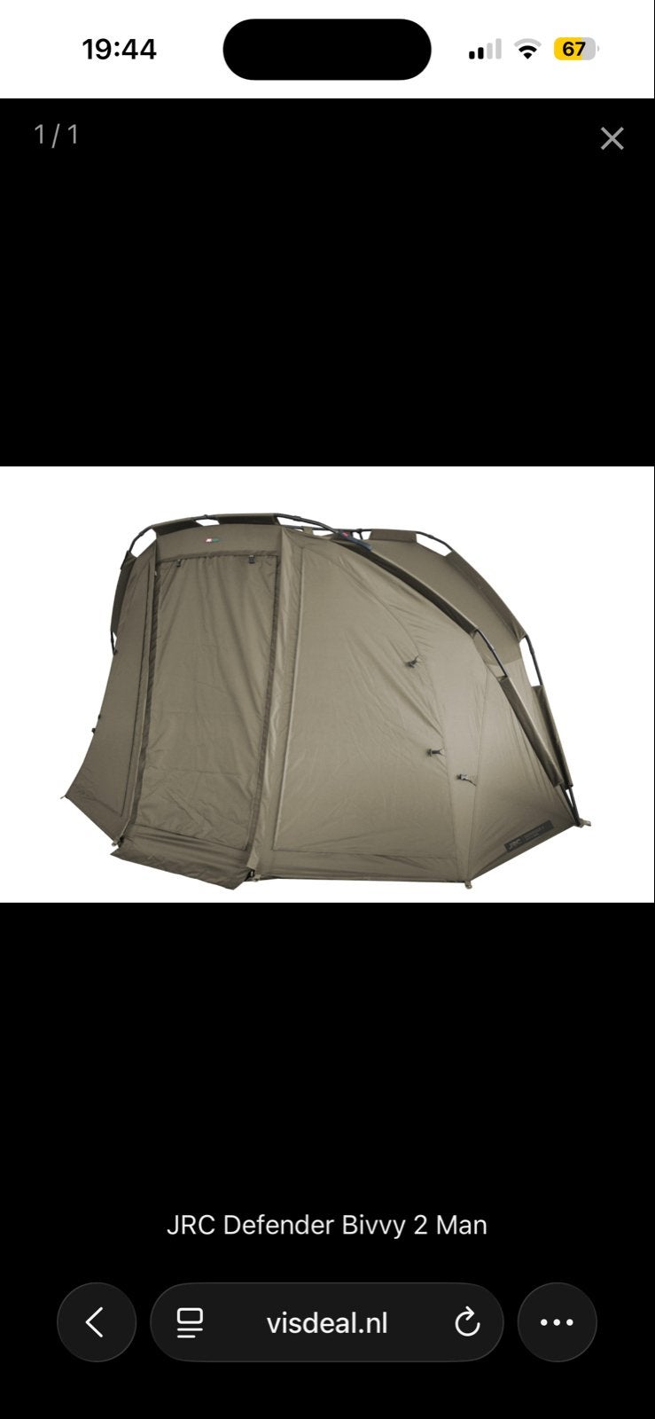 JRC Defender Bivvy 2 Man - 2-persoons karpertent, Ophalen of Verzenden, Nieuw, Tot en met 2