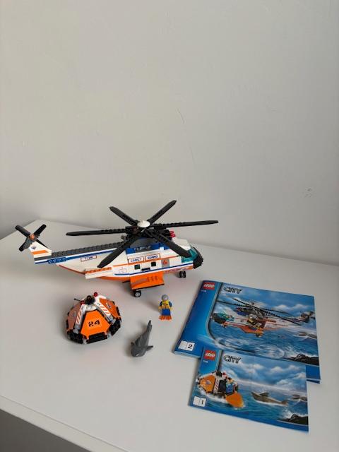 LEGO 7738 - Kustwachthelicopter & reddingsvlot, Lego, Ophalen of Verzenden, Zo goed als nieuw, Compleet