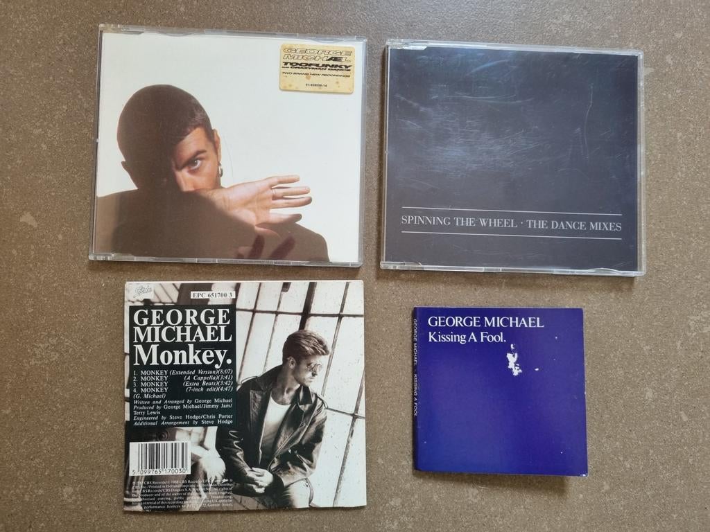 4x cd single George Michael, 2 t/m 5 singles, Ophalen of Verzenden, Gebruikt, Pop