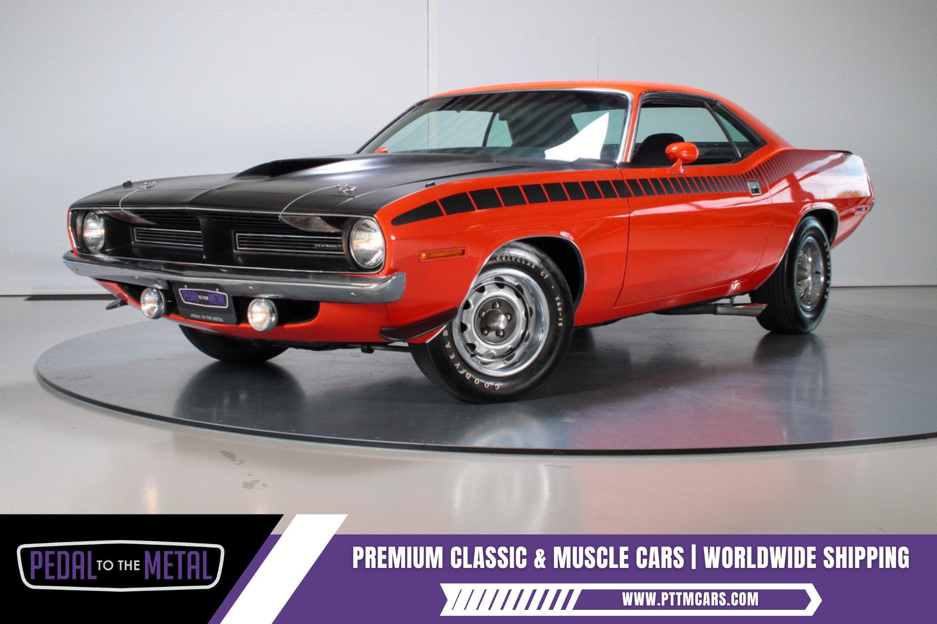 1970 Plymouth AAR 'Cuda | Numbers Matching, Auto's, Oldtimers, Achterwielaandrijving, Zwart, Leder, 5 stoelen