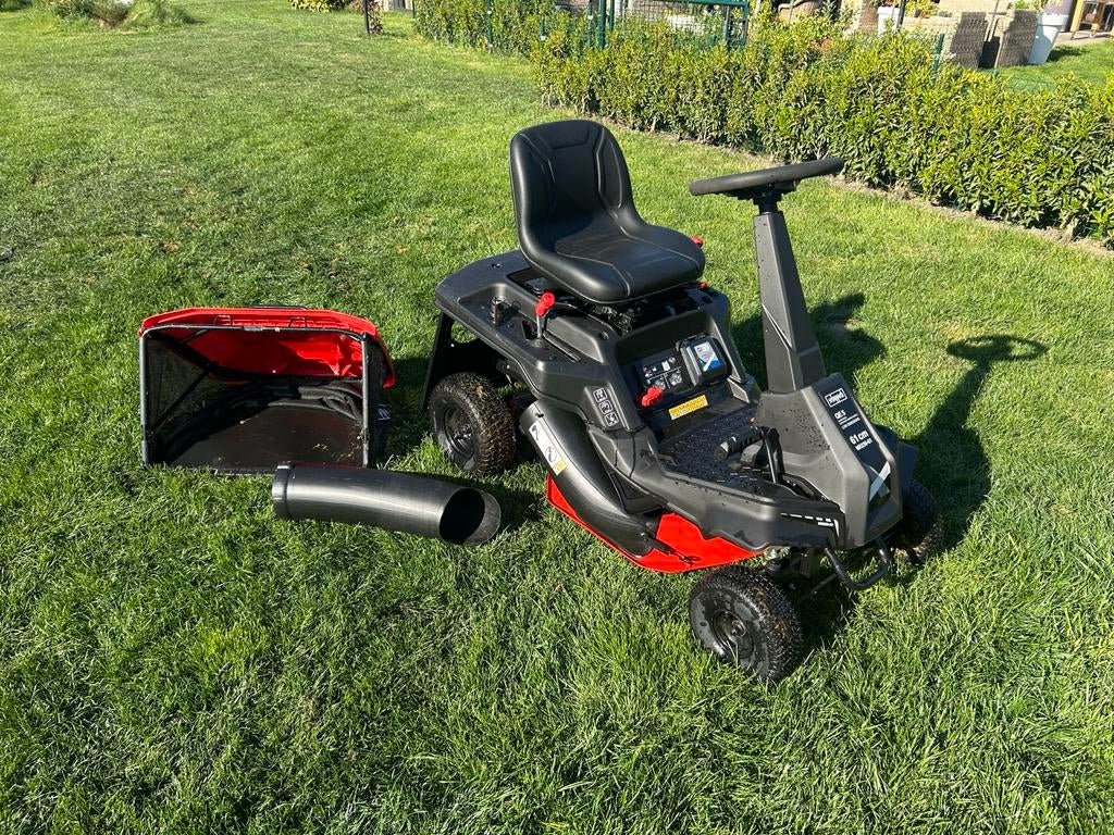 Scheppach QE5 MR230-61 Zitmaaier - Zo goed als nieuw, Tuin en Terras, Cirkelmaaier, Ophalen of Verzenden, Zo goed als nieuw, Opvangbak