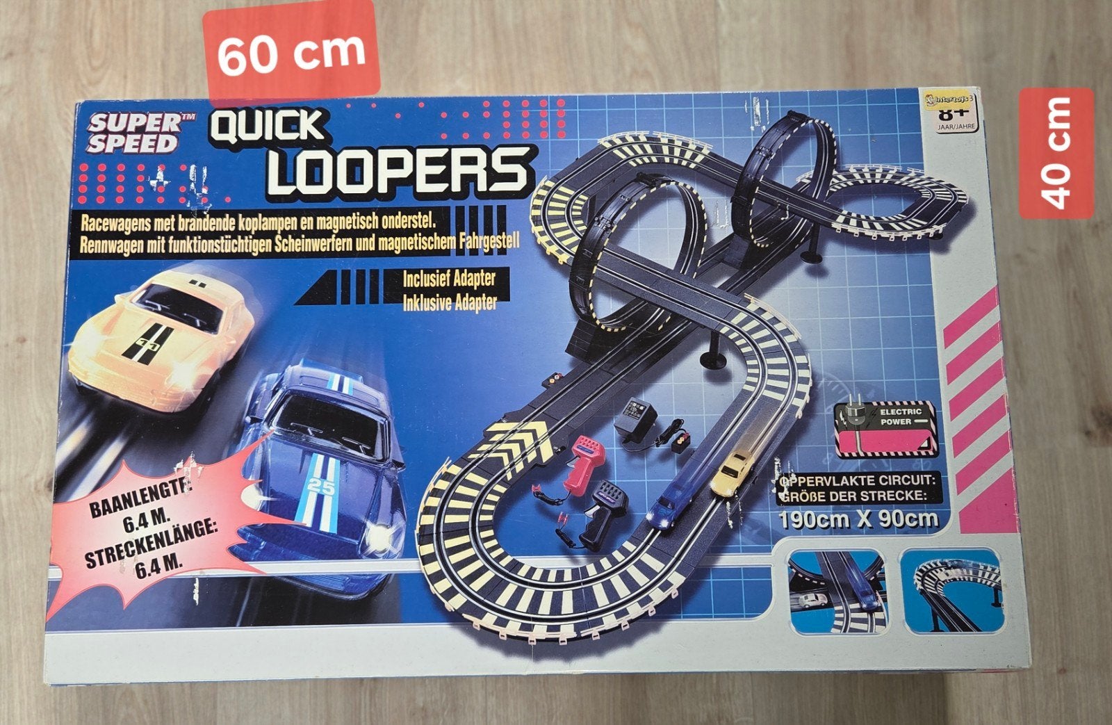 Super Speed Quick Loopers Racebaan (6.4m) - Goede Staat!, Overige merken, Ophalen of Verzenden, Met looping, Elektrisch