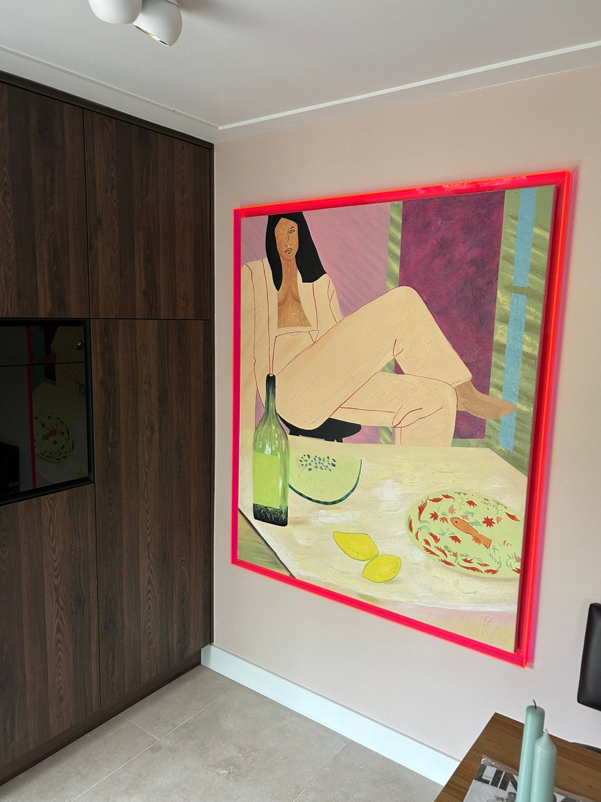 HKLIVING Framed artwork get your groove on 127x152cm, Ophalen