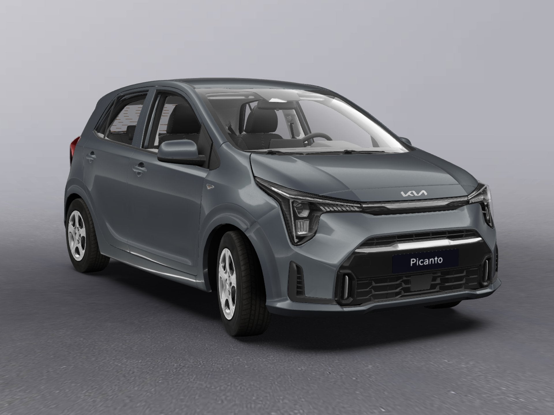 Kia Picanto 1.0 GDi DynamicLine | digitaal display, Auto's, Voorwielaandrijving, 12 maanden, Stof, Zwart