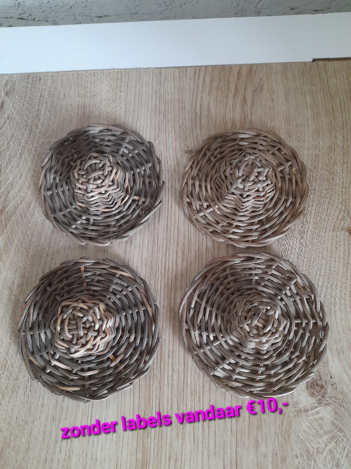 4x rattan hoedje riviera maison, Verzenden, Zo goed als nieuw