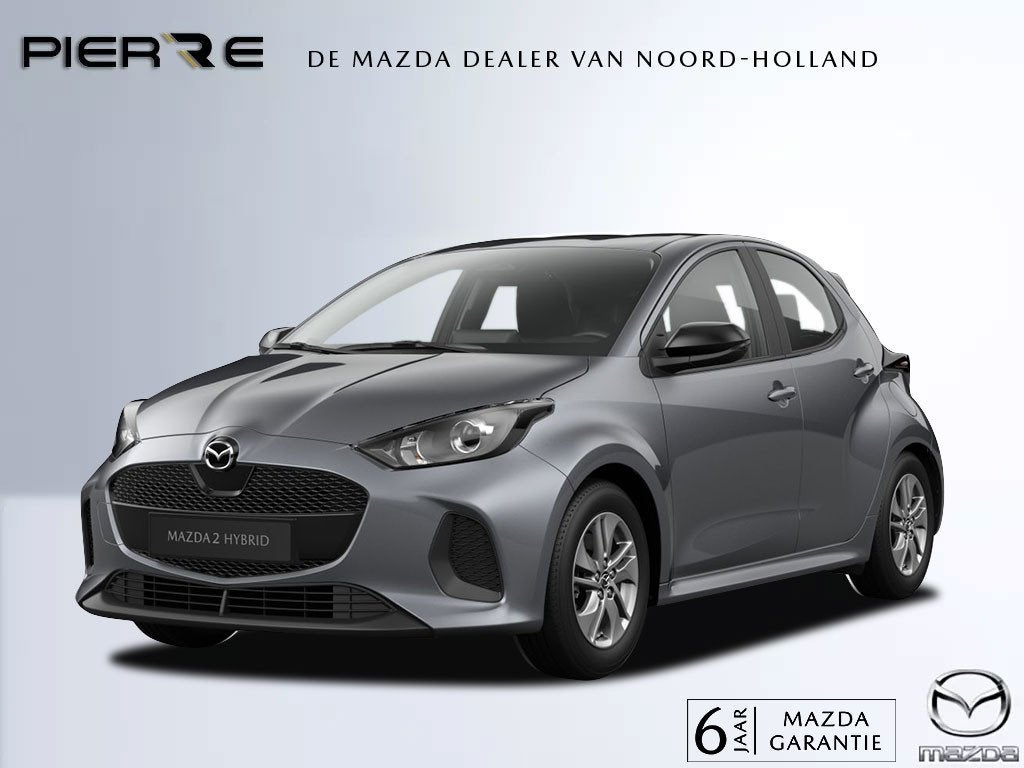 Mazda 2 Hybrid 1.5 Centre-line AUTOMAAT NAVI DMV APPLE CARPL, Auto's, Dealer onderhouden, Stof, Zwart, Overige brandstoffen