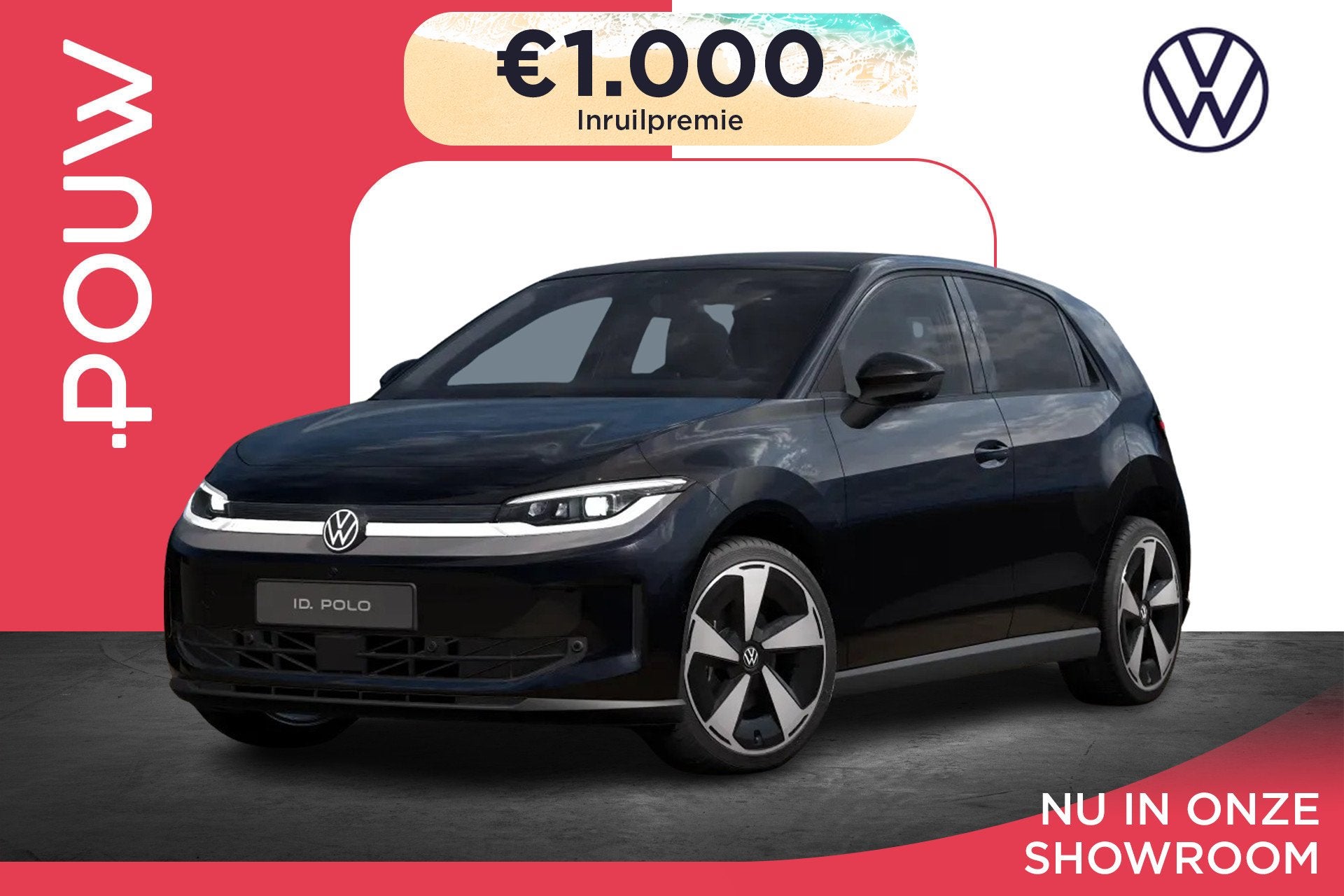 Volkswagen ID. Polo 211 pk Style First Edition 52 kWh | 360, 12 maanden, Stof, Zwart, 442 km