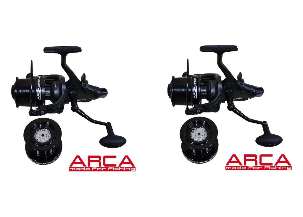 SETPRIJS Arca Spark 7000IFR Baitrunner Molen 8-L + Res Spoel, Ophalen of Verzenden, Nieuw, Molen