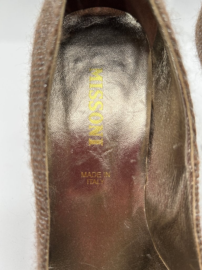 Missoni maat 37 – metallic pumps met decoratieve strik, Overige kleuren, Verzenden, Gedragen, Schoenen met hoge hakken