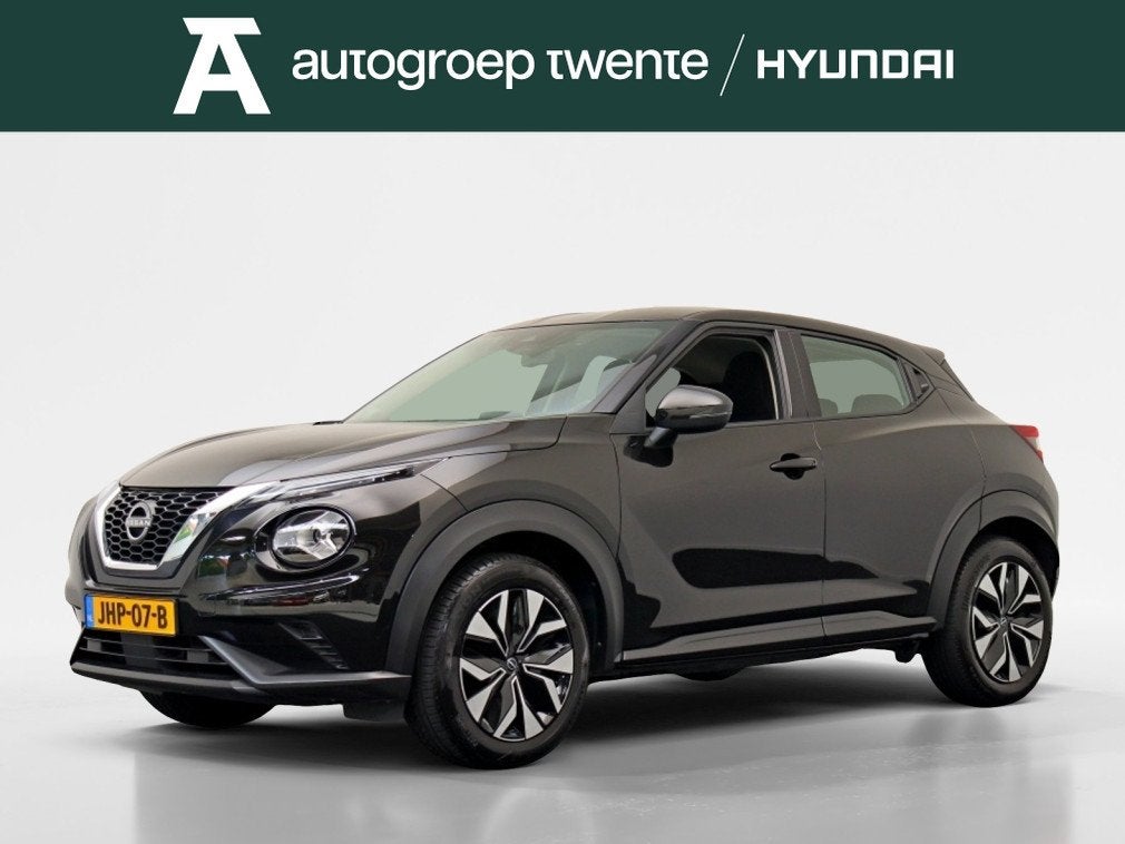 Nissan Juke 1.0 DIG-T Acenta | Carplay / Android Auto | Stoe, Auto's, Nissan, Voorwielaandrijving, Stof, Zwart, Bedrijf