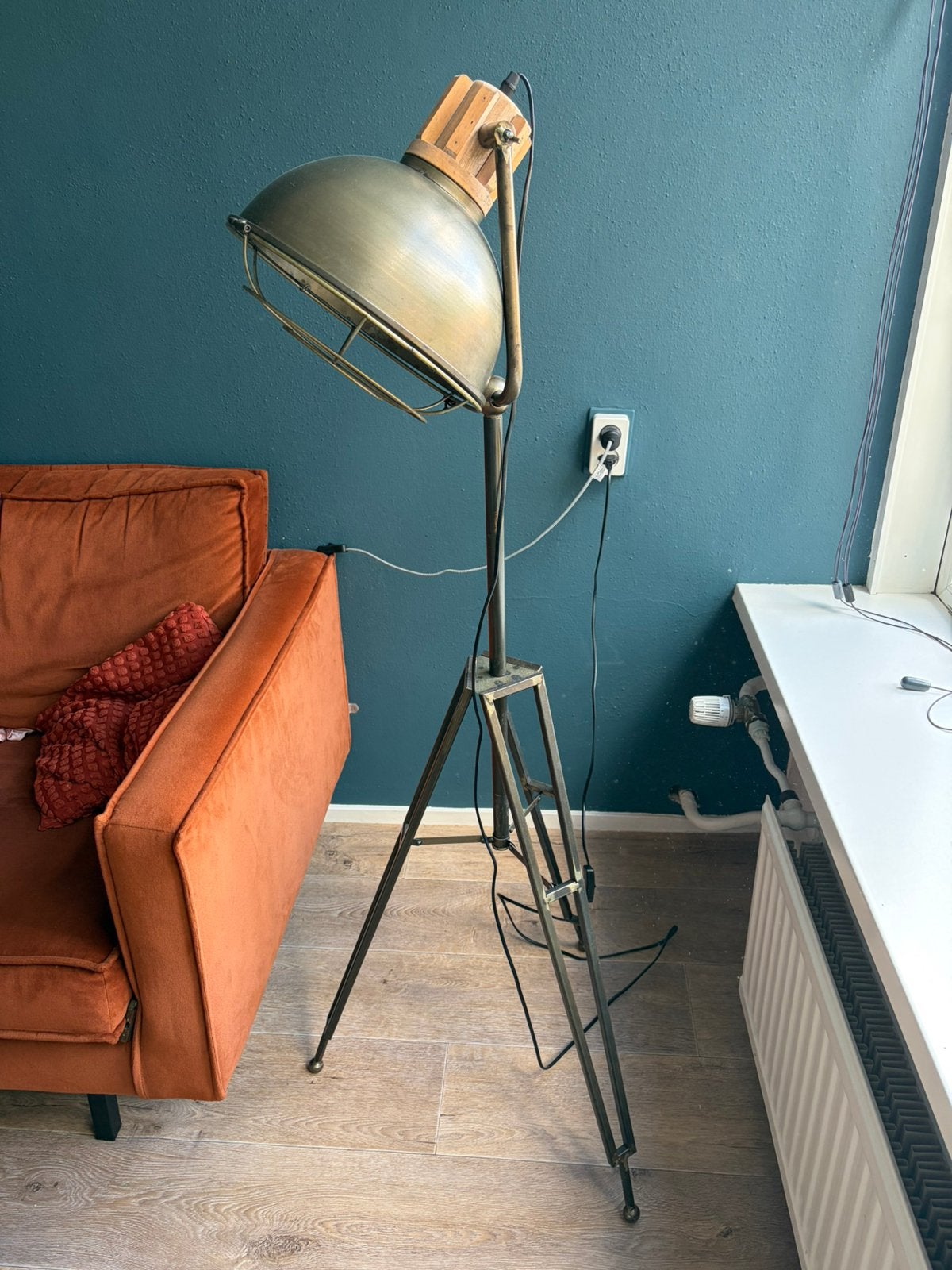 Industriële vloerlamp, Ophalen, Zo goed als nieuw, 100 tot 150 cm