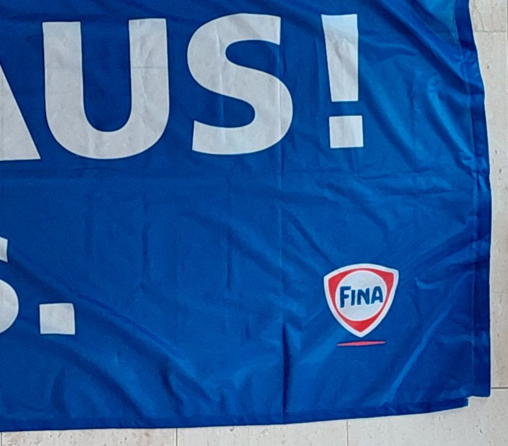 vlag banner Fina verzamelen merken, Verzamelen, Verzenden, Zo goed als nieuw, Overige typen