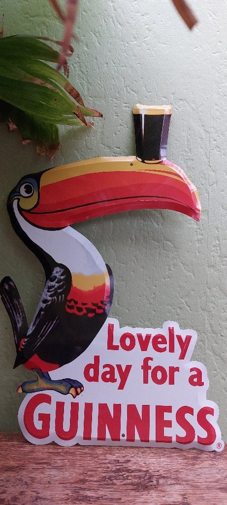 Zeldzaam reclamebord Guinness Toucan, Ophalen of Verzenden, Nieuw, Reclamebord, Plaat of Schild, Overige merken