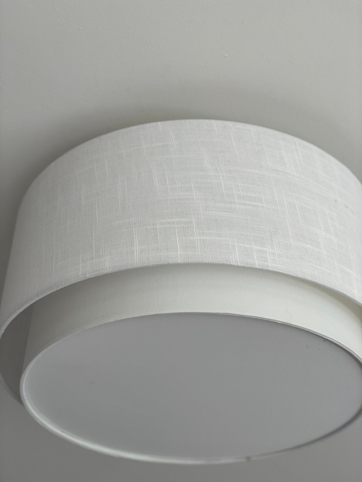 2x Lumidora Plafondlampen - Ø47cm & Ø67cm, Ophalen, Gebruikt, Textiel, Wit