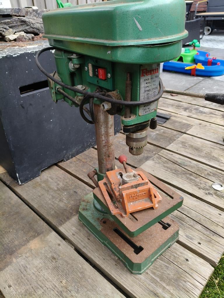 Kolomboormachine - Vintage model, Doe-het-zelf en Verbouw, Gereedschap | Boormachines, Ophalen, Gebruikt, Variabele snelheid, Minder dan 400 watt