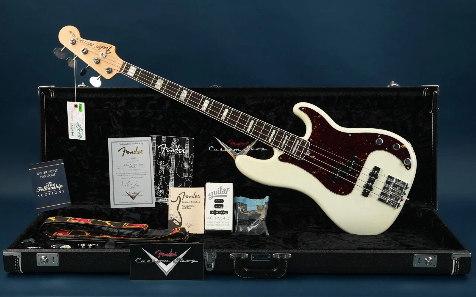 Fender Custom Shop Precision Bass Pro Olympic White 2012, Ophalen, Zo goed als nieuw