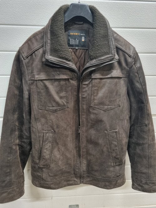 heren lederen jas bruin maat L duomo men, Ophalen of Verzenden, 'T Olde Gre-j, Info@toldegrej.nl, Endepoelstraat 20f Didam