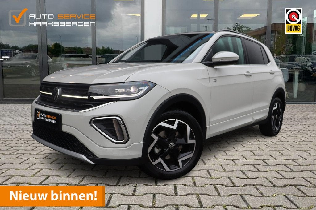 Volkswagen T-Cross 1.5 TSI R-Line | Trekhaak | Camera | ACC, Auto's, Volkswagen, T-Cross, Zwart, 4 cilinders, 150 pk