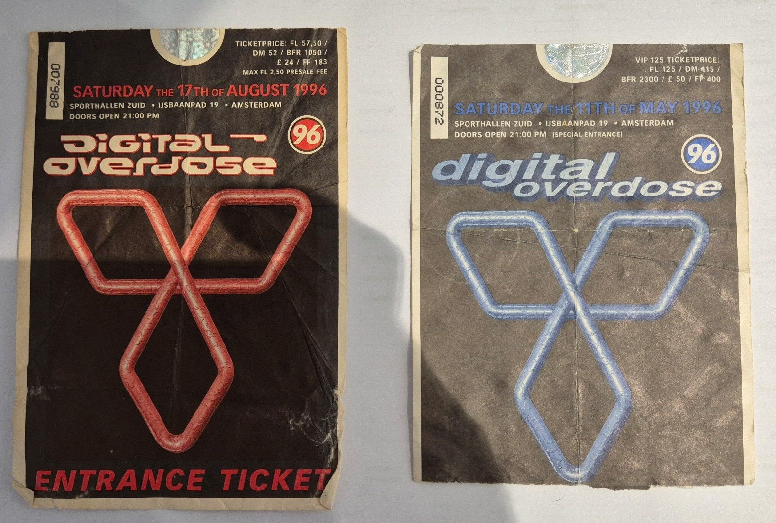 Digital overdose 1996 tickets, Verzamelen, Ophalen of Verzenden