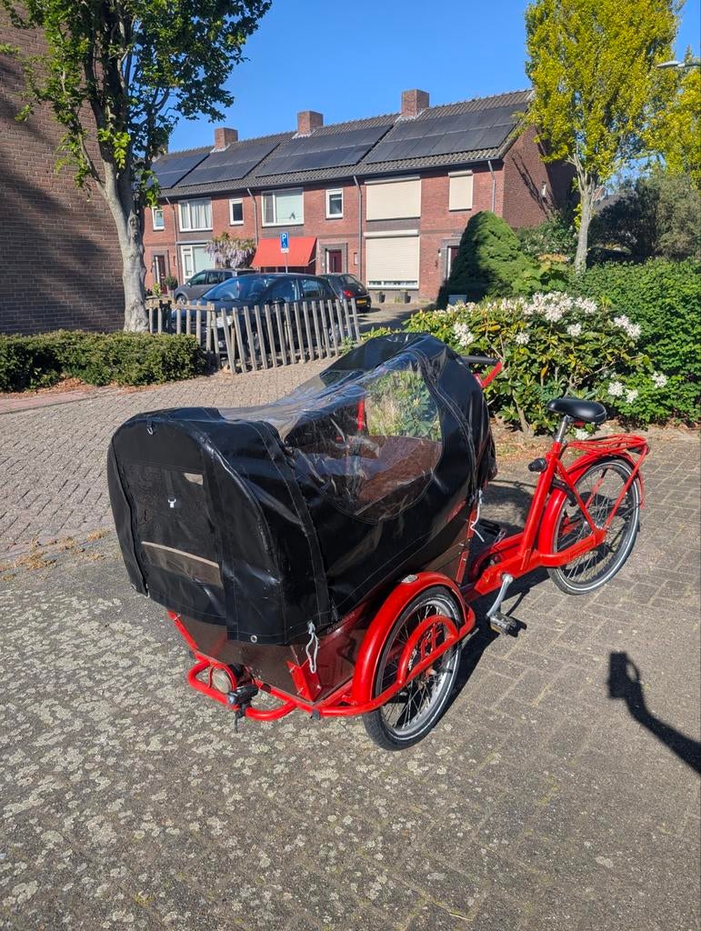 De Fietsfabriek bakfiets - 7 versnellingen, nieuwe huif, Fietsen en Brommers, Fietsen | Bakfietsen, Ophalen, Terugtraprem, Gebruikt