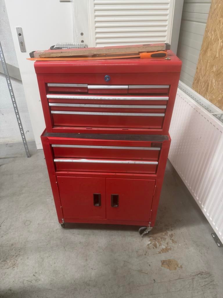 Gereedschapswagen / Gereedschapskast - Rood, Ophalen of Verzenden, Gebruikt