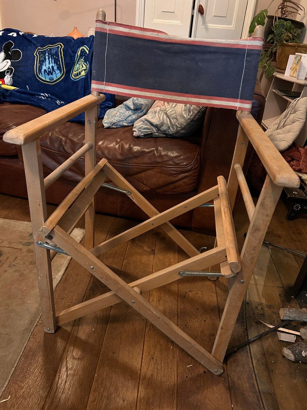 Regisseur stoel, vintage, jaren 60, Ophalen, Hout, Gebruikt, Overige kleuren