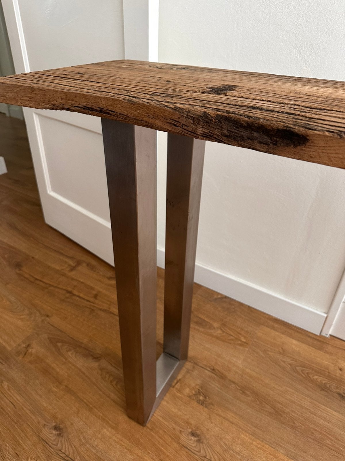 Dressoir, industrieel, echt hout, stalen poten, Ophalen, Zo goed als nieuw