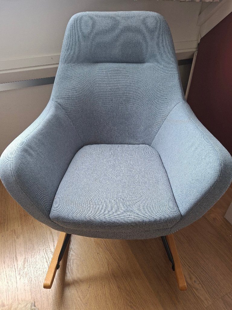 Schommelstoel, Ophalen, Gebruikt, Blauw, Stof