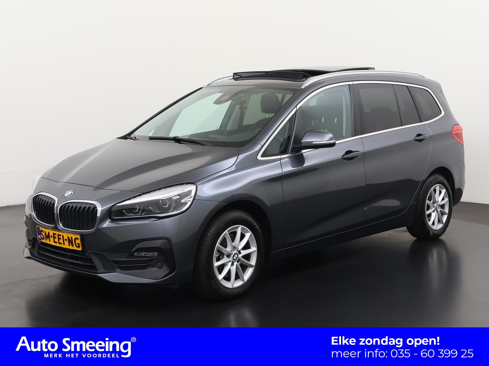 BMW 2-serie Gran Tourer 218i Design Automaat | Panoramadak |, 12 maanden, Gebruikt, Euro 6, Leder en Stof