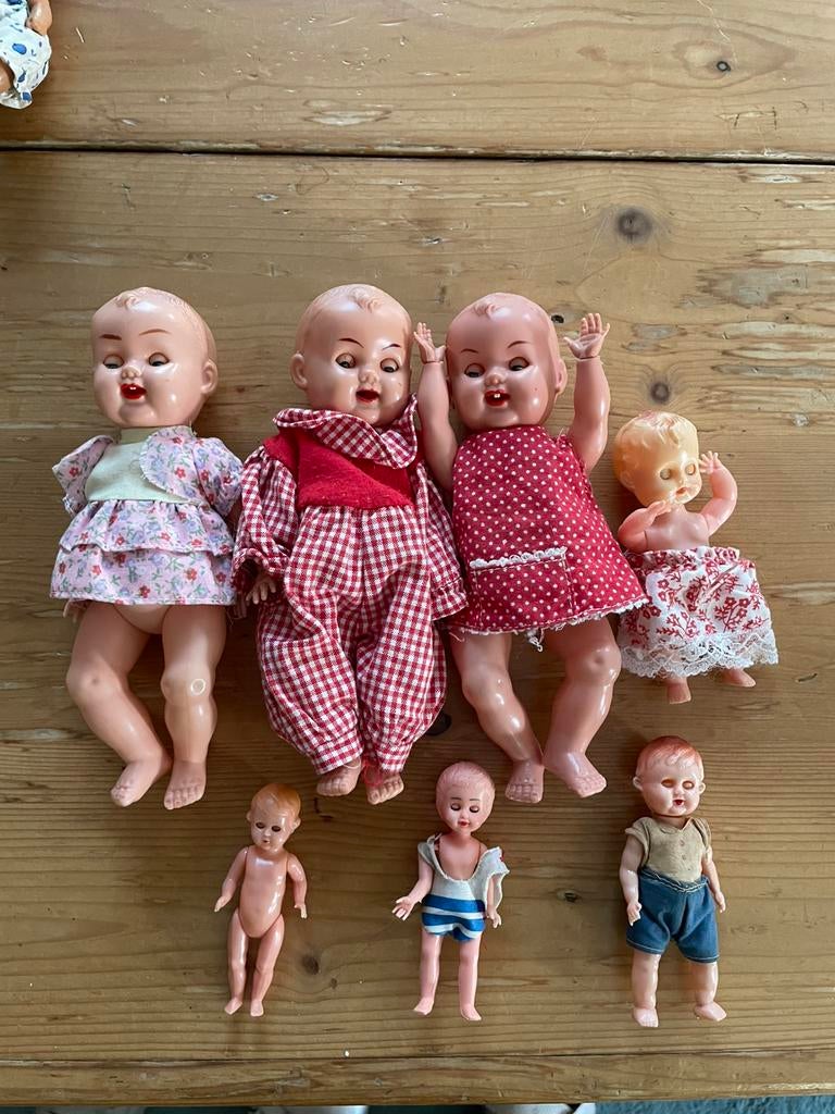 Poppetjes met slaap oogjes en staand open ogen, Verzamelen, Poppen, Ophalen of Verzenden, Gebruikt, Pop
