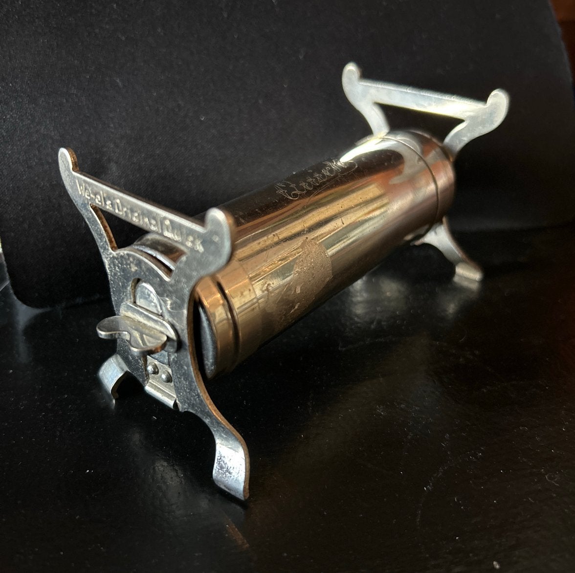 Antieke "We-el's Original Quick" krulijzerverwarmer spiritus, Ophalen of Verzenden