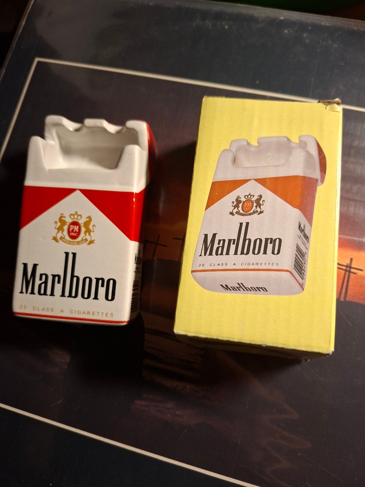 Vintage Marlboro Asbak in orginele verpakking, Verzamelen, Ophalen of Verzenden, Zo goed als nieuw, Asbak