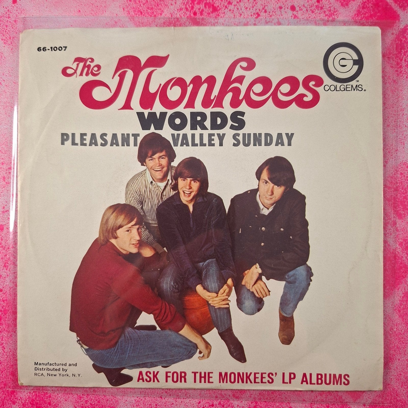 The Monkees Words single.                            Star45, Cd's en Dvd's, Gebruikt, 7 inch, Single, Ophalen of Verzenden