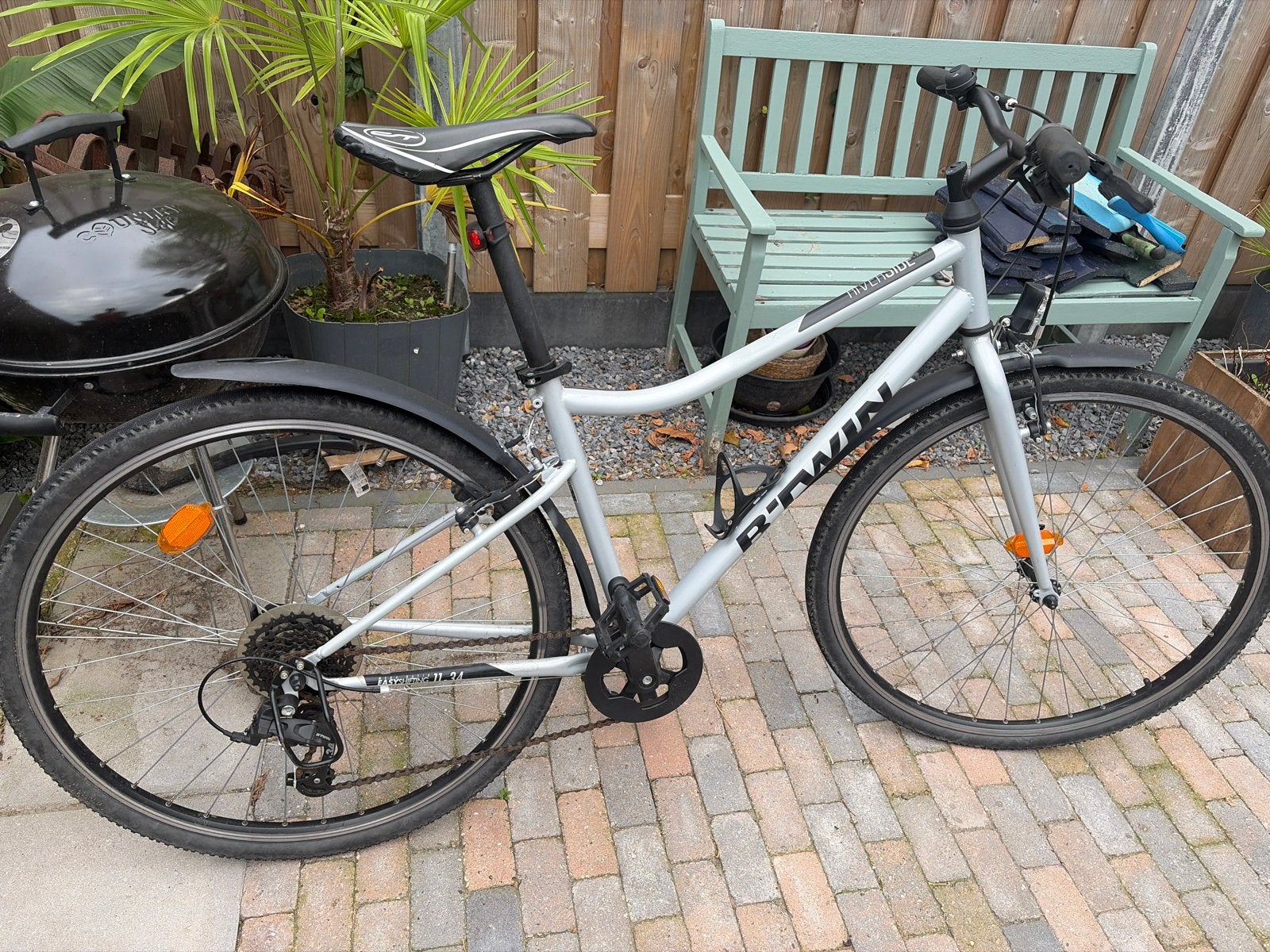 B'Twin Riverside 120, Fietsen en Brommers, Velgrem, Versnellingen, Zo goed als nieuw, 53 tot 57 cm