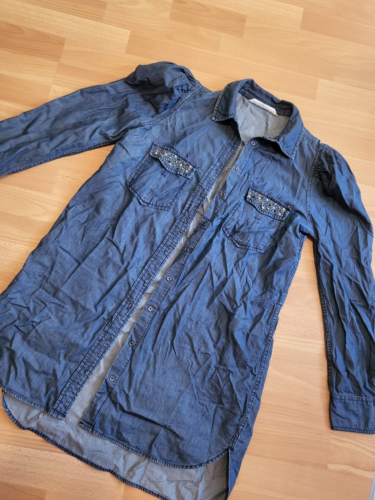 Zara Basic Denim Jurk tuniek Maat M, Maat 38/40 (M), Blauw, Ophalen of Verzenden, Zara Basic