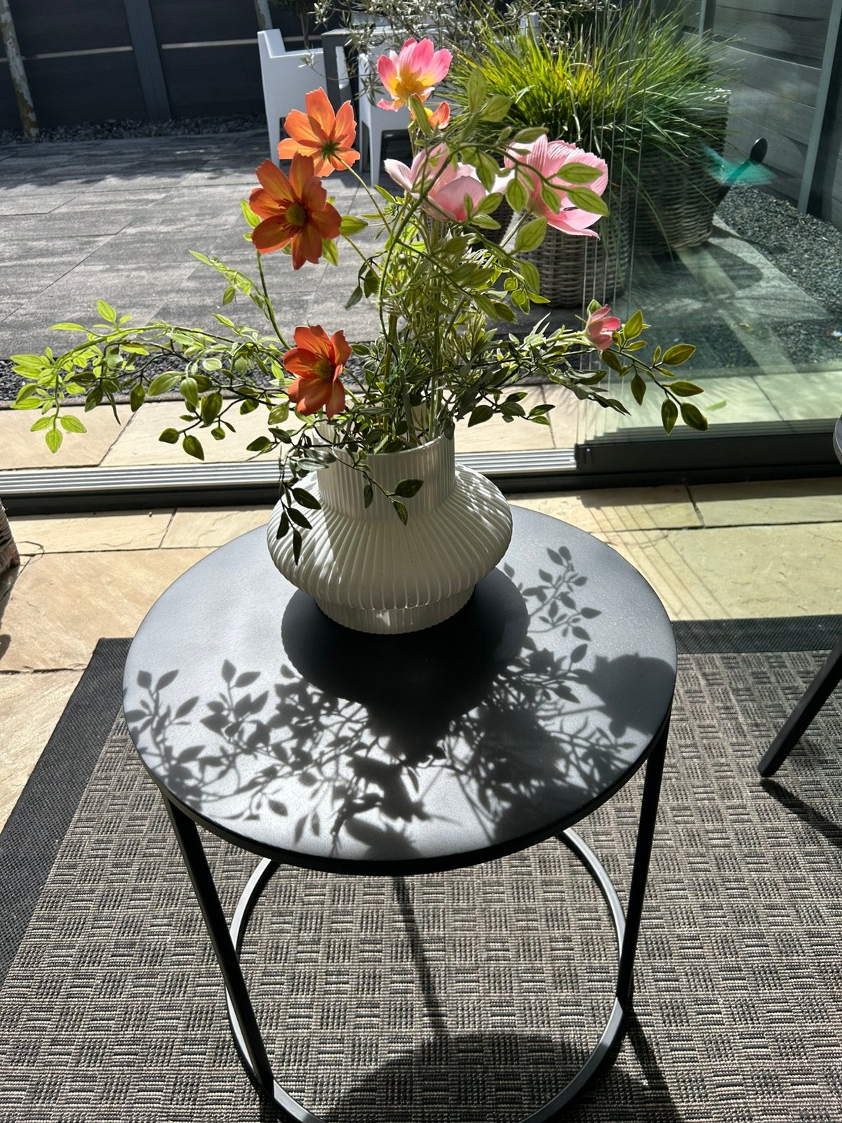 Super leuk degelijke bijzettafel, Ophalen of Verzenden, Zo goed als nieuw, Rond, Minder dan 55 cm