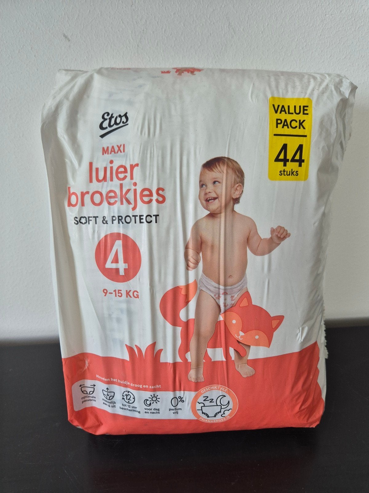 Etos Maxi Luierbroekjes Maat 4 (9-15 kg) - 44 stuks, Ophalen of Verzenden