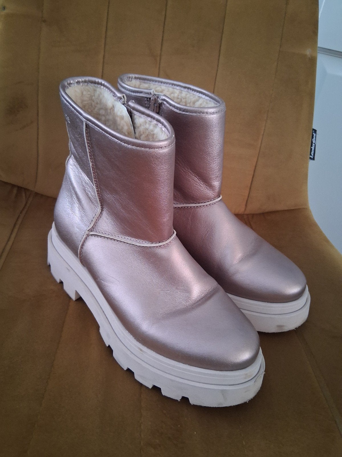 Dames leren laarsjes DWRS metallic, DWRS, Overige kleuren, Lage of Enkellaarzen, Ophalen of Verzenden