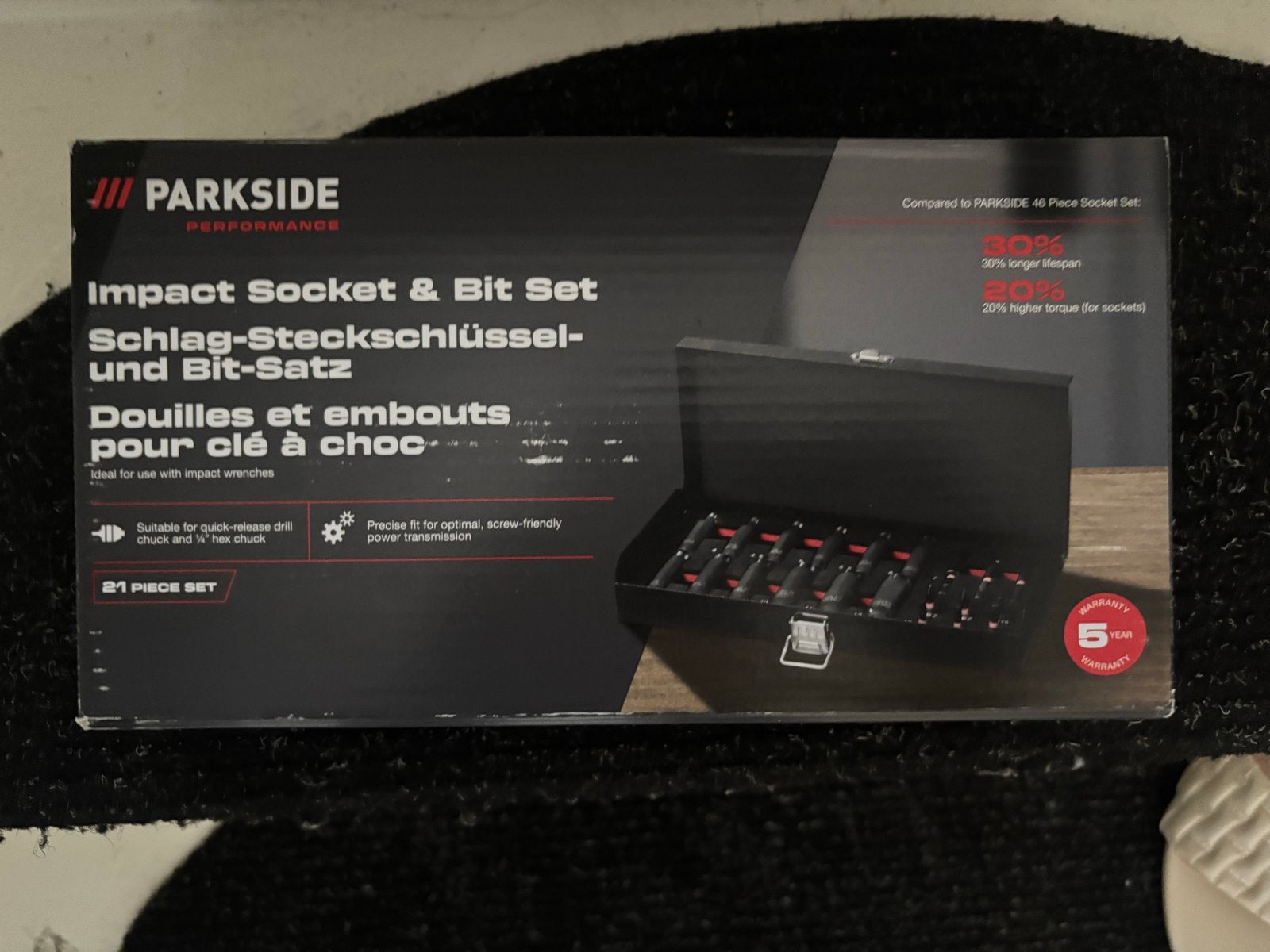 Parkside Performance Impact Socket & Bit Set - Nieuw, Doe-het-zelf en Verbouw, Gereedschap | Handgereedschap, Ophalen, Nieuw, Bitset