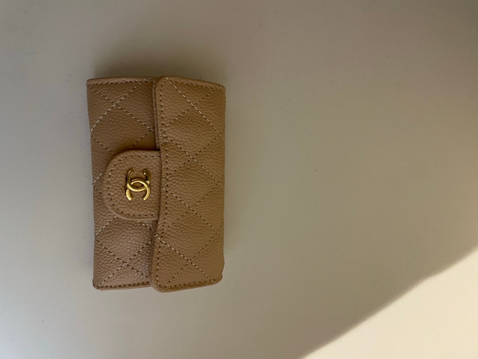 Chanel portemonnee, Sieraden, Tassen en Uiterlijk, Portemonnees, Beige, Zo goed als nieuw, Leer, Ophalen